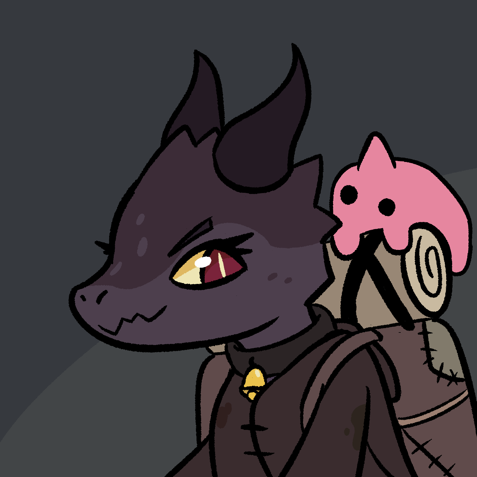 My Pathfinder character Mipli and her homunculus, Dollop.